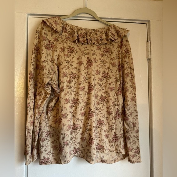 Ralph Lauren floral romantic long sleeve top size XL - Picture 5 of 9